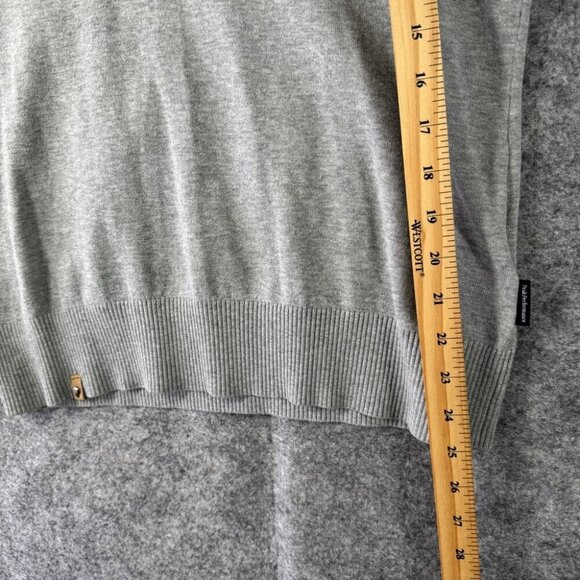 Peak Performance Grey V-neck Casual Style Cotton Women Sweater Size Medium - Picture 8 of 13